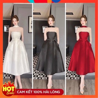 [ĐƯỢC KIỂM TRA HÀNG] ĐẦM XOÈ CÚP NGỰC DÂY CỔ NƠ EO KẾT ĐÁ CAO CẤP - Yêu Shop 85