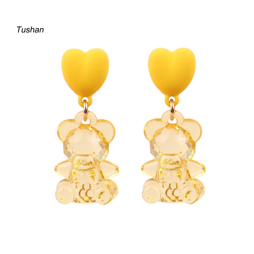 1 Đôi Bông Tai Hình Gấu Hoạt Hình Dễ Thương Dành Cho Nữ