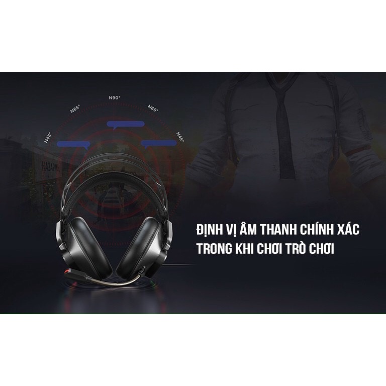 Tai nghe kèm míc Gaming giả lập 7.1 Remax RM810/Tai nghe kèm míc Remax RM850 dùng học zoom học online