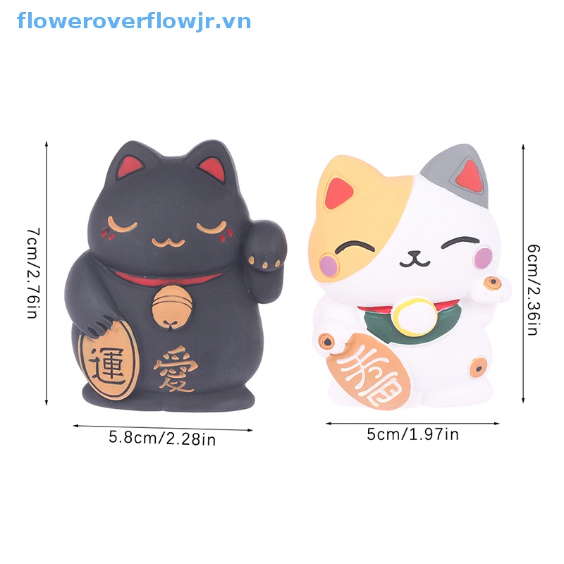 Mèo May Mắn Khuếch Tán Hương Thơm Gắn Điều Hòa Xe Hơi Bằng Nhựa Resin Nghệ Thuật