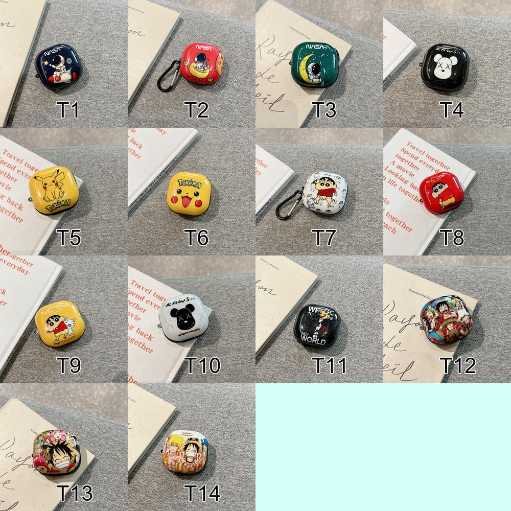 Vỏ Bảo Vệ Hộp Sạc Tai Nghe Samsung Galaxy Buds 2 / Buds Live / Buds FE / Buds2 Pro / Buds Pro Họa Tiết Hoạt Hình Nhiều Màu Dễ Thương
