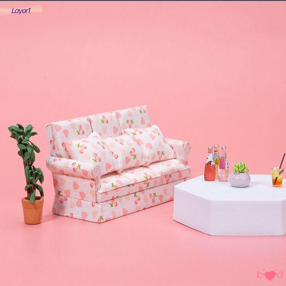 Mô Hình Ghế Sofa Mềm Mại Trang Trí Nhà Búp Bê LAYOR1 Tỉ Lệ 1: 12
