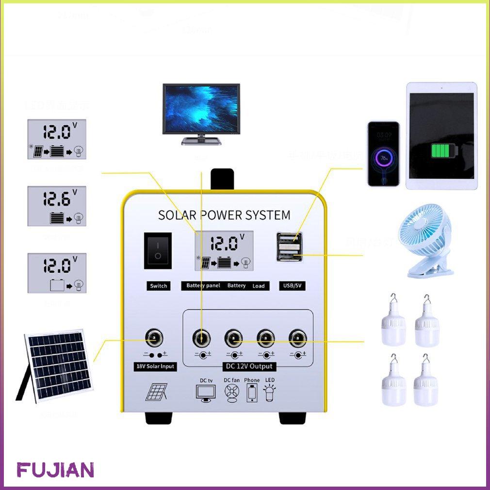 Solar Power System Household Emergency Mobile Energy Storage Supply Portable Components