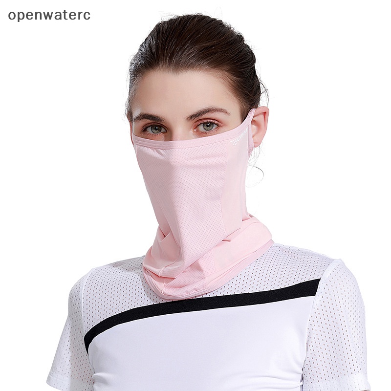 Khăn Choàng Cổ Bằng Lụa Lạnh Thoáng Khí Nhanh Khô Chống Tia UV Bảo Vệ Tai Cho Nữ