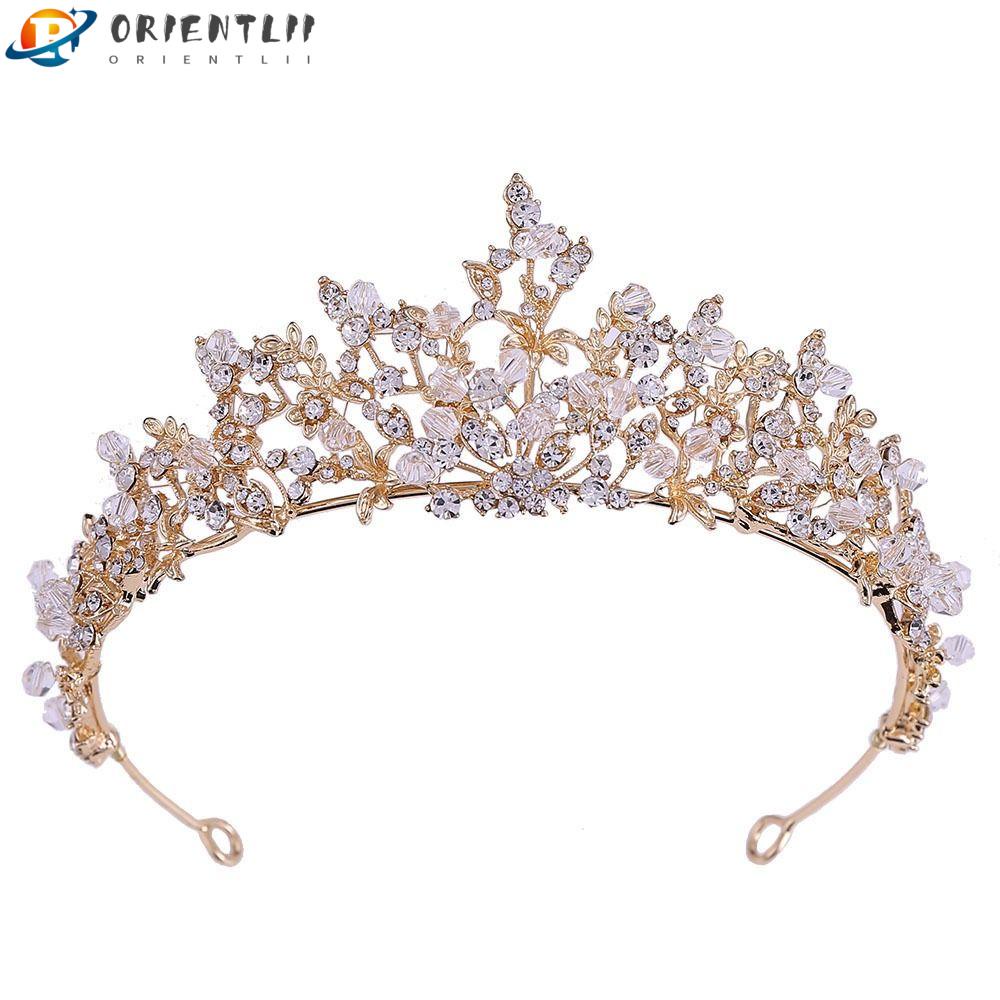 Băng Đô Cài Tóc Hình Vương Miện Đính Hạt Handmade Thời Trang Cho Nữ