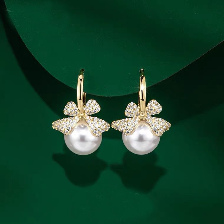 Bông Tai Nơ Đính Ngọc Trai Nhân Tạo Kiểu Dáng Sang Trọng Dành Cho Nữ 2 # 2023