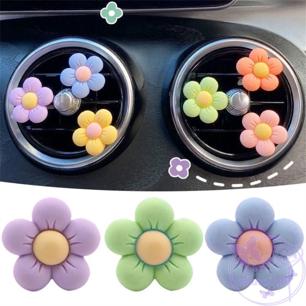 Kẹp Khuếch Tán Hương Thơm Hình Hoa Hoạt Hình Nhiều Màu Trang Trí Lỗ Thông Gió Xe Hơi