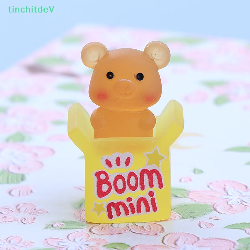 [TinchitdeV] Tượng Hoạt Hình Động Vật Thỏ Vịt Gấu Phát Sáng Mini Để Bàn Trang Trí Xe Hơi [Mới]