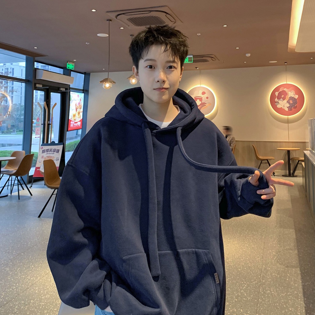 Áo khoác hoodie dáng rộng có mũ Unisex