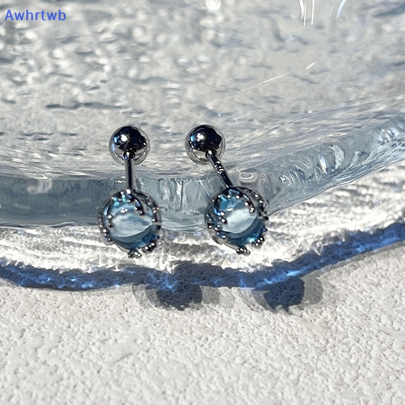 1 Đôi Khuyên Tai Dạng Xoắn Ốc Đính Đá Zircon Nhiều Màu Cho Nữ Mới