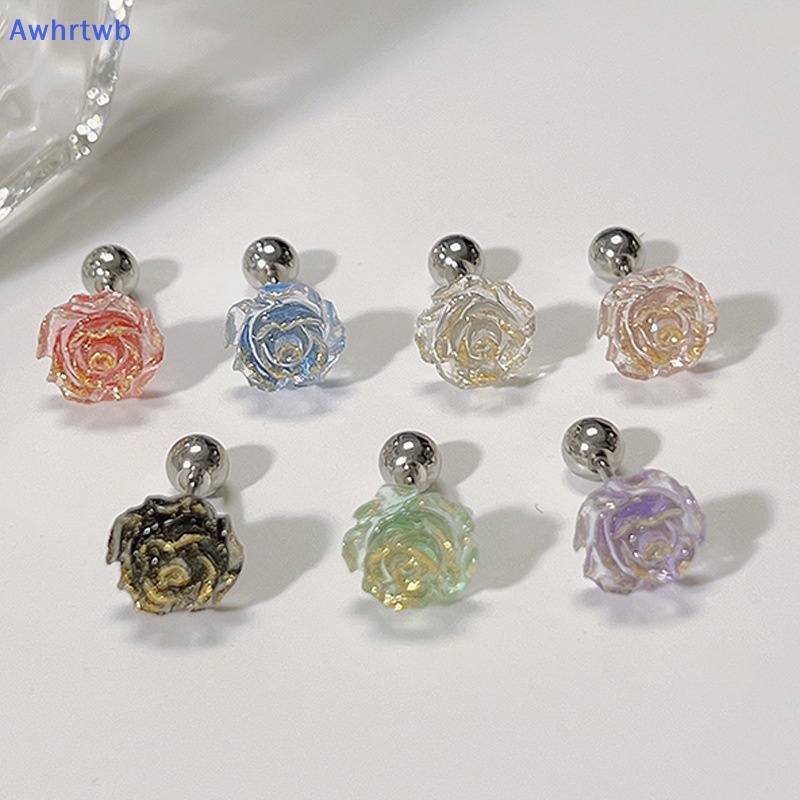 1 Đôi Bông Tai Hình Xoắn Ốc Bằng Lá Vàng Nhiều Màu Sắc Dành Cho Nữ Mới