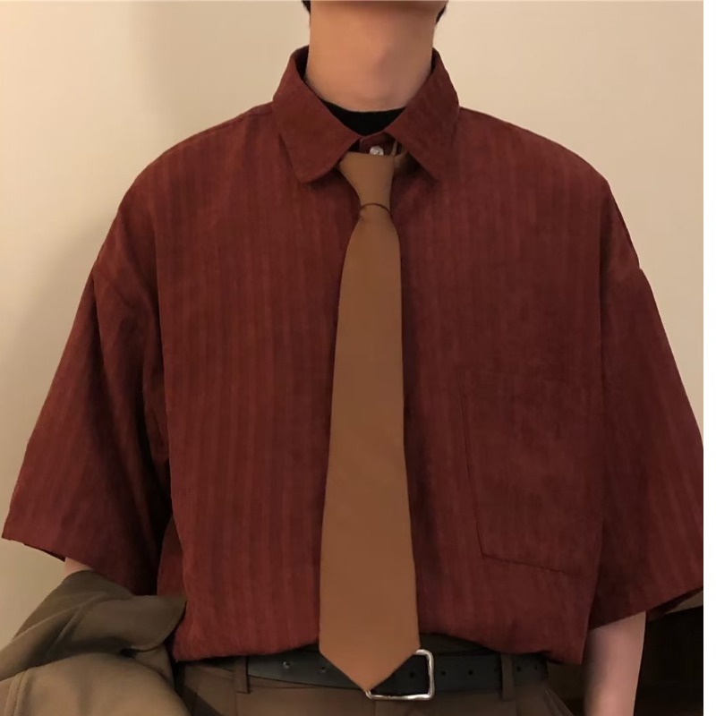 Áo Sơ Mi Tay Dài Màu Trơn Dáng Rộng Thời Trang Mùa Hè Hàn Quốc Cho Nam