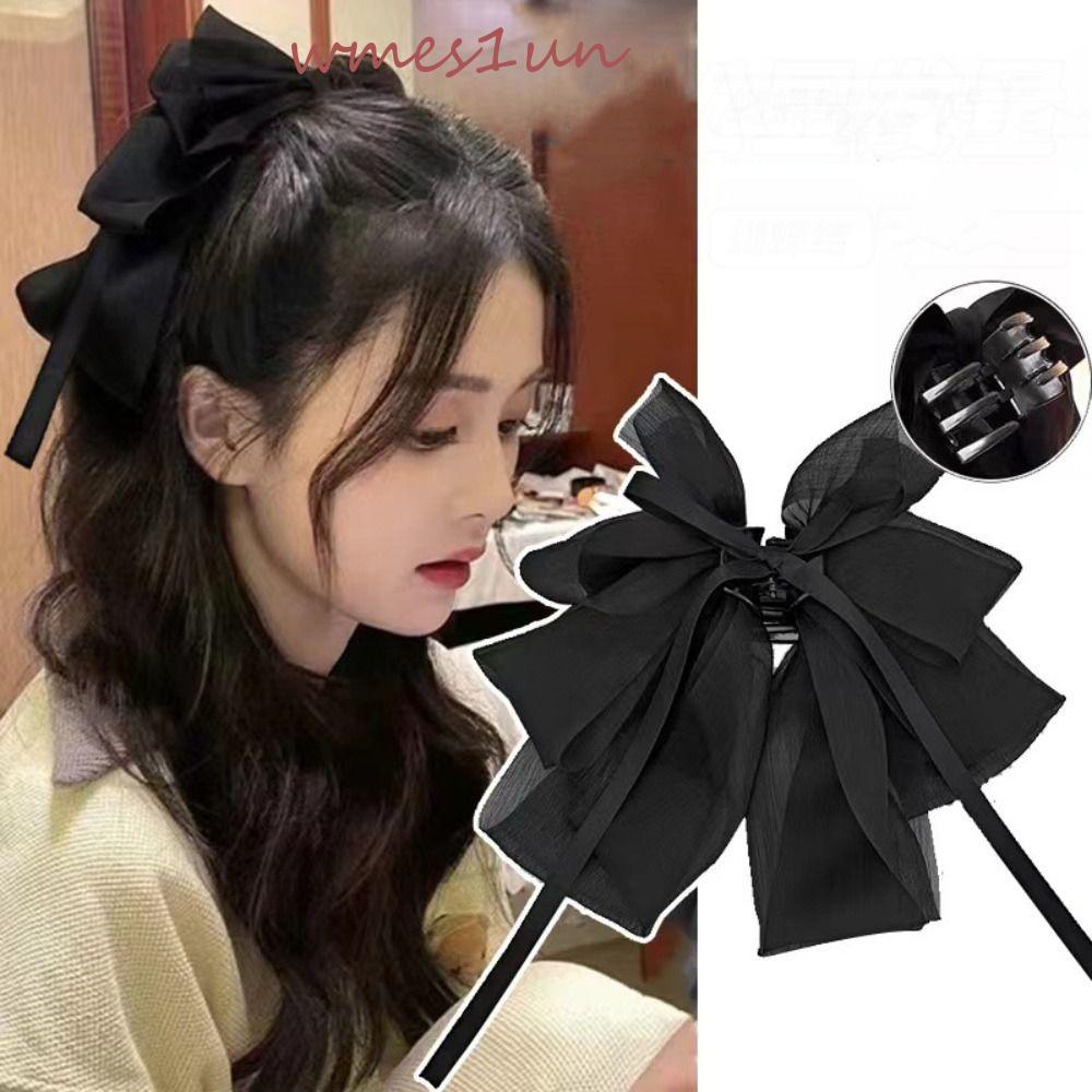 Kẹp Tóc Nơ Ruy Băng Y2K 15H Kiểu Dáng Đơn Giản Ngọt Ngào Cho Nữ