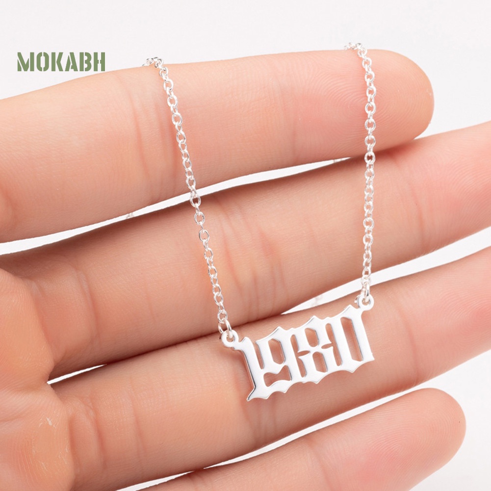 [Mok Abh] Vòng Cổ Chất Liệu Thép Không Gỉ Mạ Vàng 1980-2019