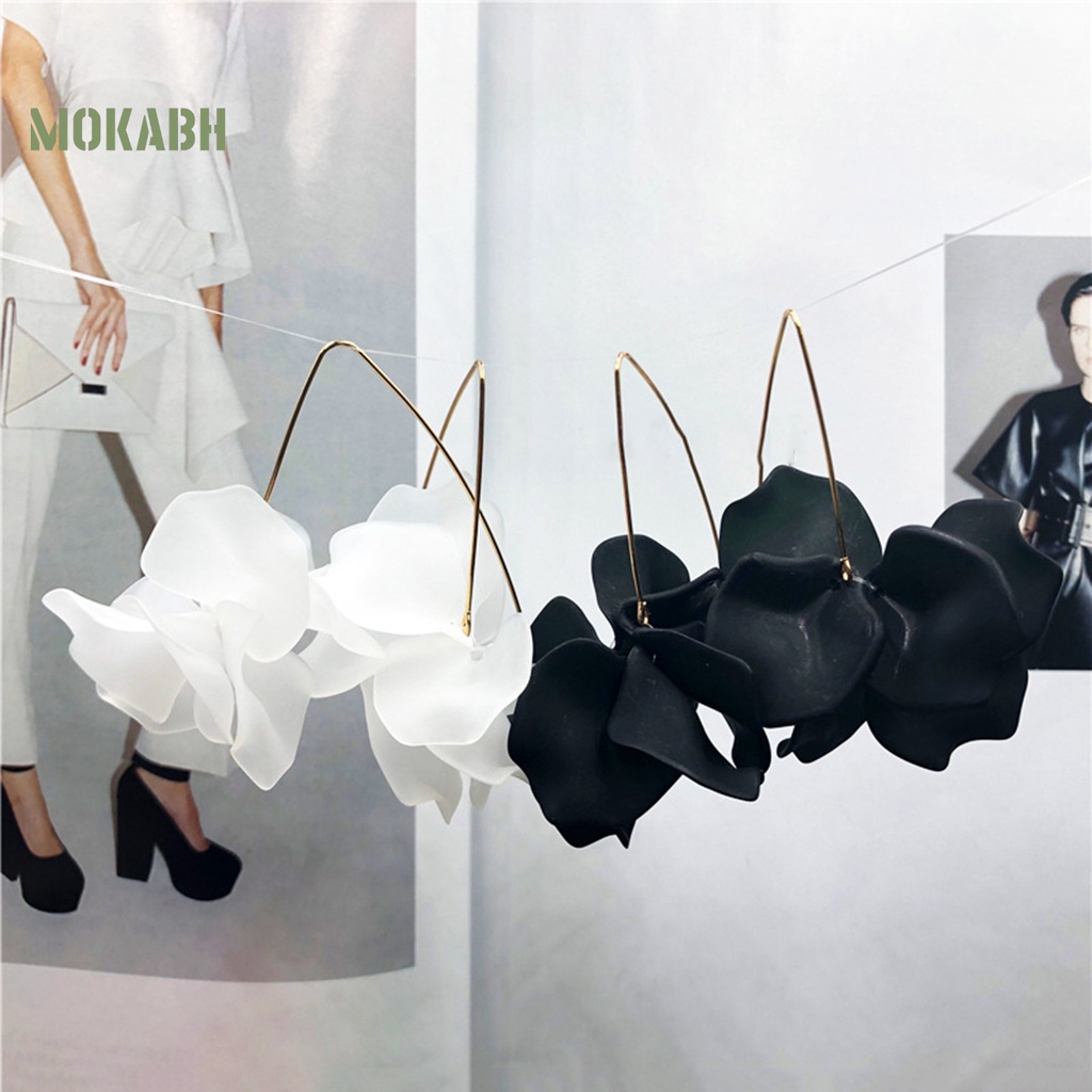 1 Đôi Bông Tai Móc Hình Cánh Hoa Phong Cách Bohemian Thời Trang Cho Nữ