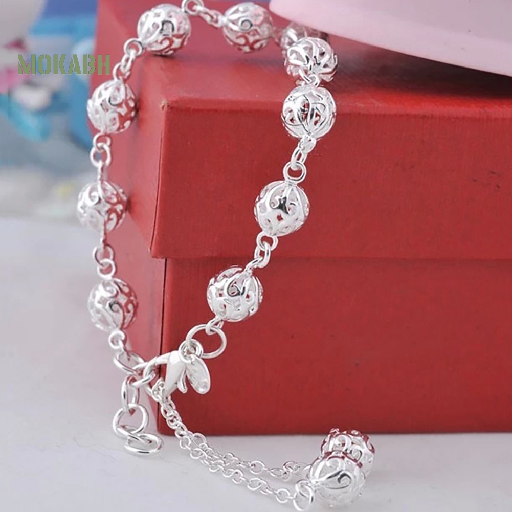 Vòng Tay Mặt Bóng Rỗng Màu Trơn Thời Trang Cho Nữ