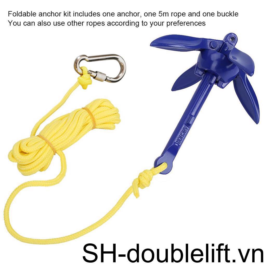 Bộ Phụ Kiện Khóa Dây Thuyền Bơm Hơi Bằng Nhôm Bền Có Thể Gập Lại