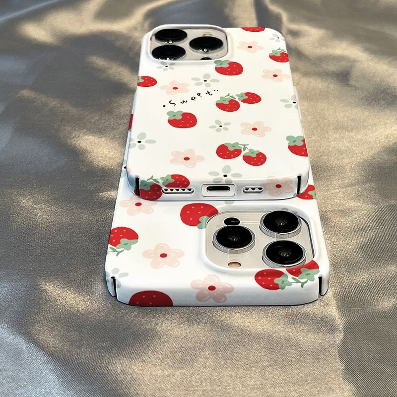 Ốp Điện Thoại Chống Sốc In Hình Trái Dâu Đơn Giản Cho Iphone xs7p1114pro / pro maxxr / 12
