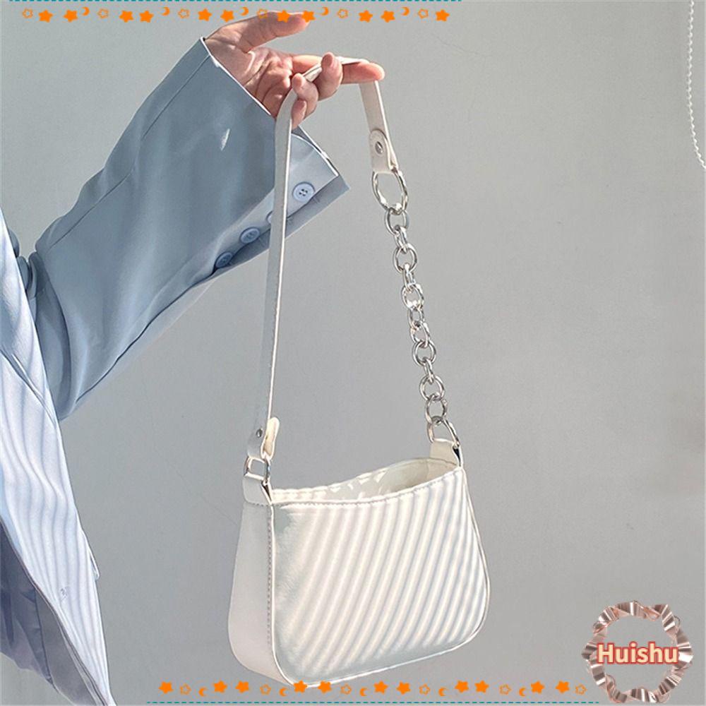 Túi Đeo Vai Bằng Da PU Màu Trơn Thời Trang Cho Nữ