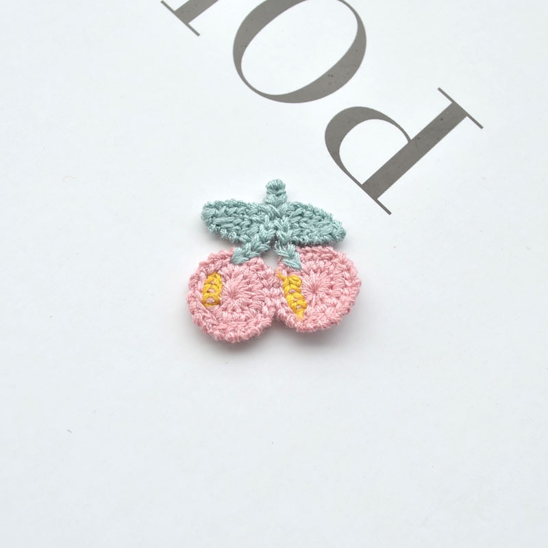 Set 10 Miếng Dán Trang Trí Quần Áo / Kẹp Tóc Hình Chú Chim / Ngựa Pony / Cherry Diy