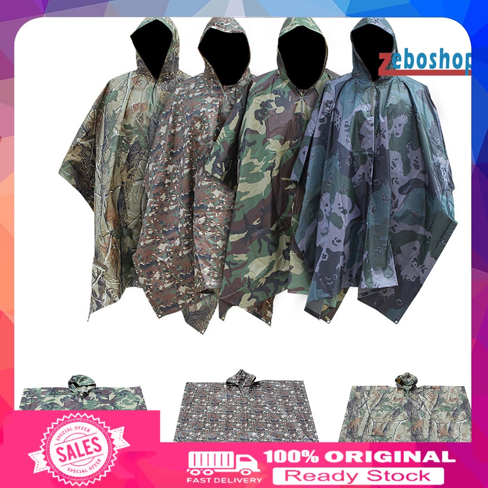 Áo Mưa Họa Tiết Rằn Ri Có Thể Thay Đổi Được Tiện Dụng Cho Nam Và Nữ