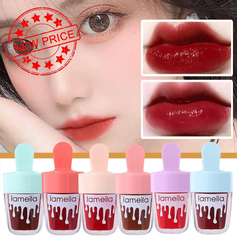 Son Bóng Chống Thấm Nước Lâu Trôi Chống Dính Cốc Thiết Kế Hình Que Kem Dễ Thương J2F3