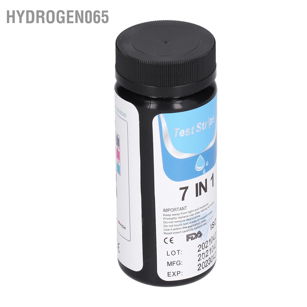 Hydrogen065 Bộ 50 Giấy Kiểm Tra Chất Lượng Nước 7 Trong 1 Đa Năng PH Thử Cho Bể Bơi Cá