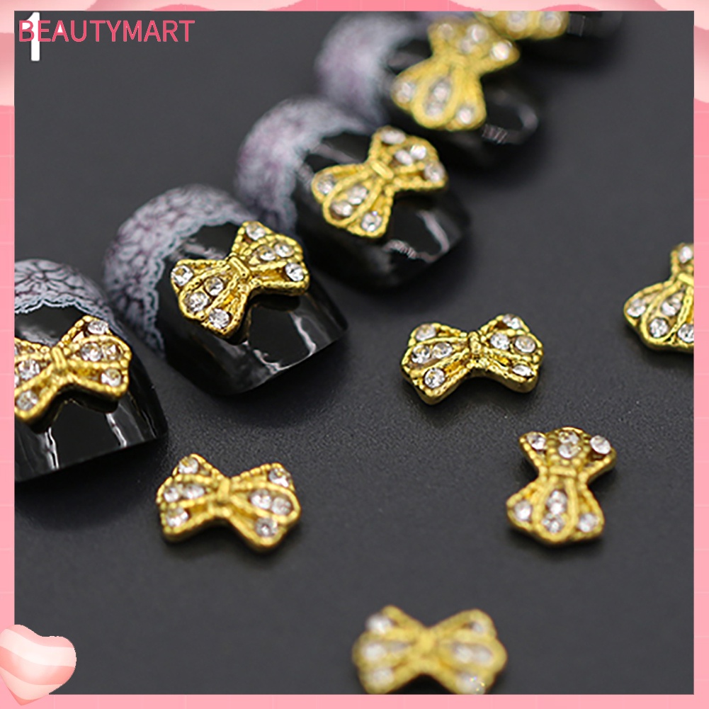 Set 10 Hạt Đá 3D Bằng Hợp Kim Dùng Trang Trí Móng Nghệ Thuật DIY