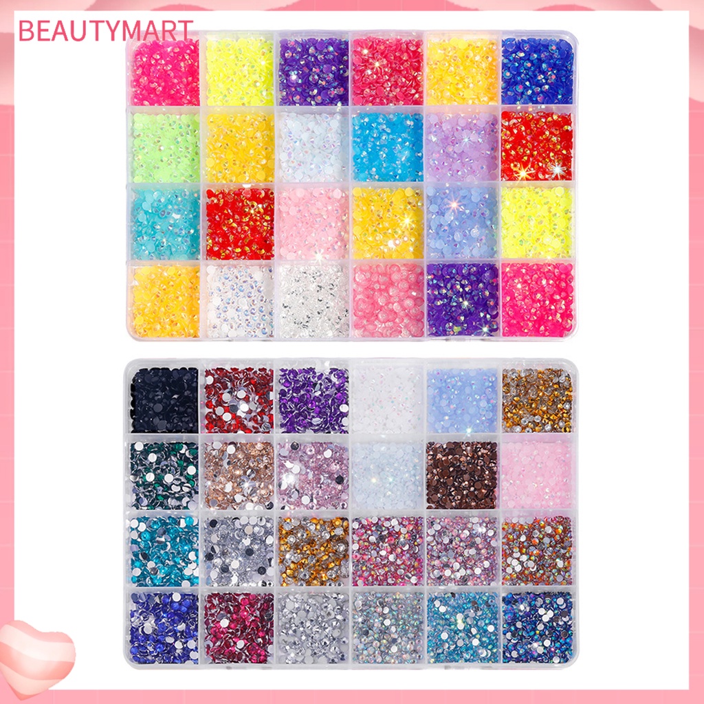 [beautymart] Phụ Kiện Trang Trí Móng Tay 3D Bằng Nhựa Dạ Quang Thân Thiện Với Môi Trường Màu Sắc Tươi Sáng