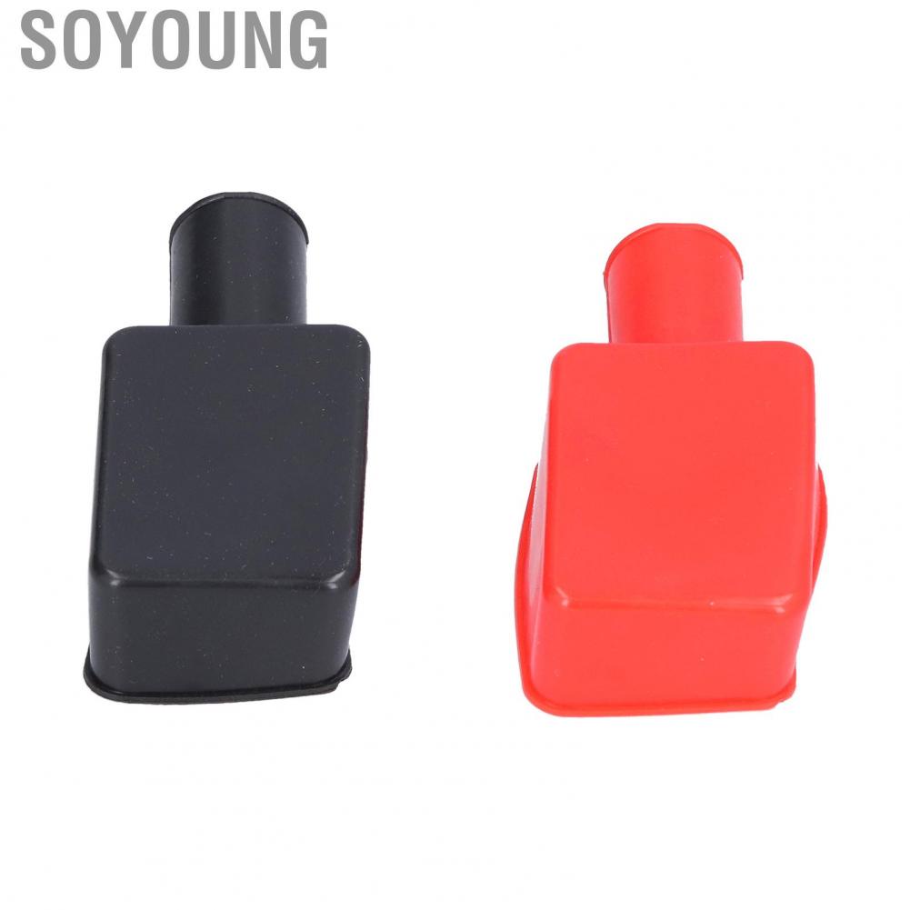 Soyoung bornes bateria auto connectors terminals  Terminal Covers Rubber Positive Negative Post Stud Insulating Protective