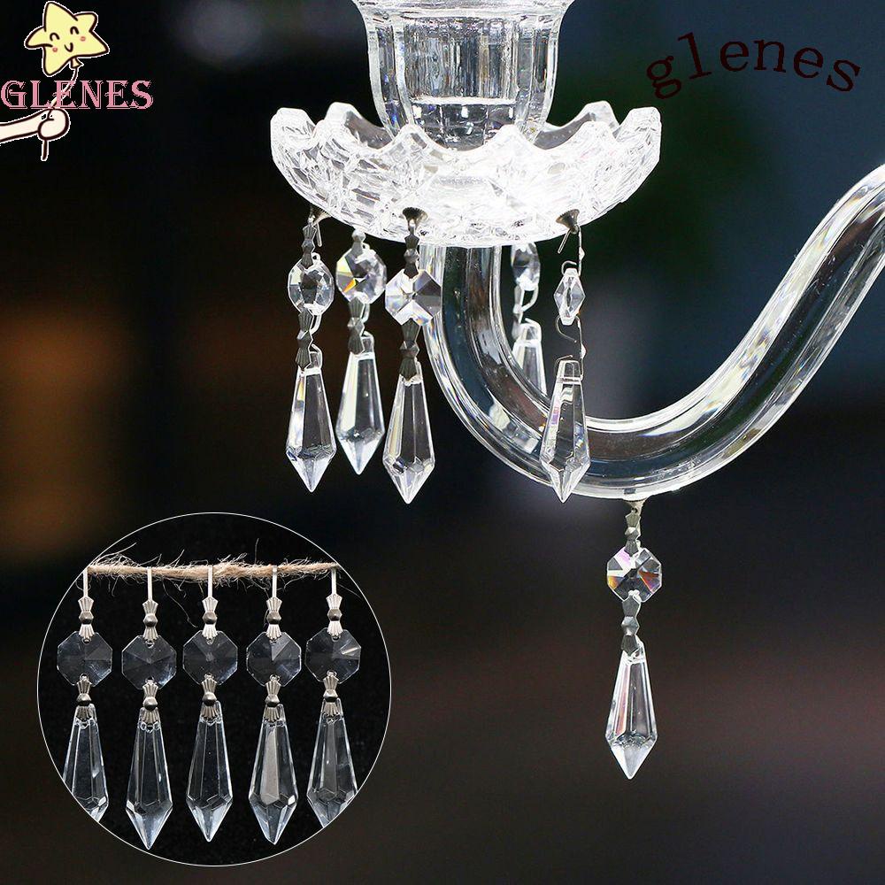 Glenes Mặt Dây Chuyền Thủy Tinh Đầy Màu Sắc Sáng Bóng Trang Trí Nhà Cửa|Phụ Kiện Trang Trí Xe Hơi Xinh Xắn Chất Lượng