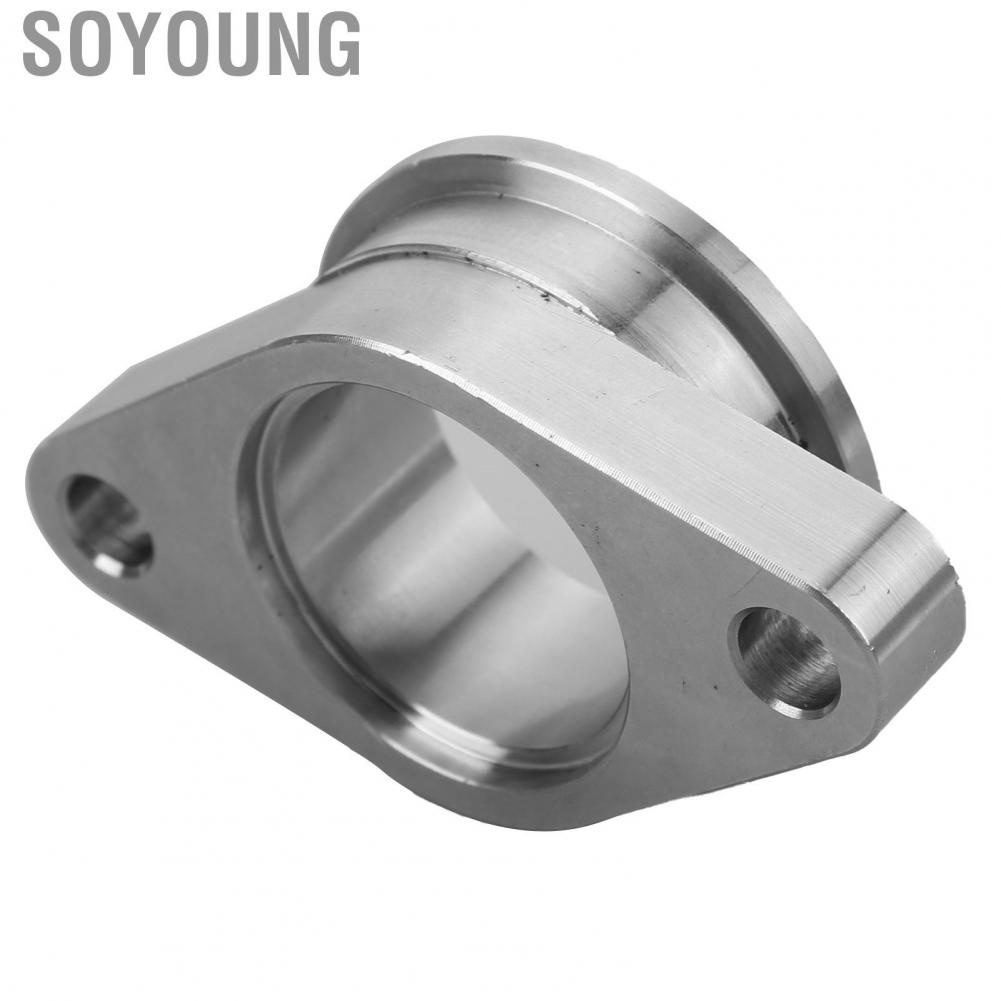 Soyoung Car V Band Flange  2 Bolts Turbo Adapter Stainless Steel Lightweight for Most 38mm Wastegate