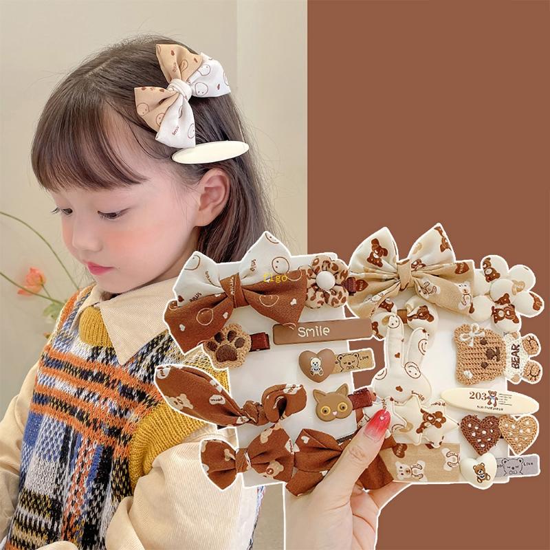 Kẹp Tóc Đuôi Ngựa Trang Trí Hoa Hoạt Hình Đáng Yêu Dành Cho Trẻ Em