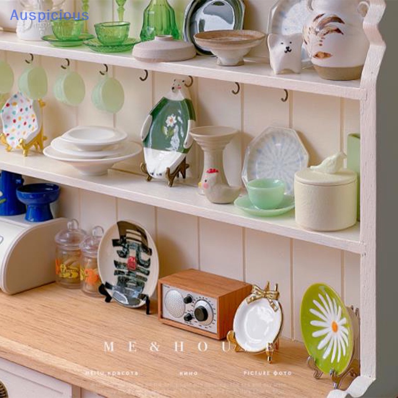 Giá Đỡ Đĩa Trưng Bày Mini Bằng Kim Loại Cho Nhà Búp Bê 1 / 6