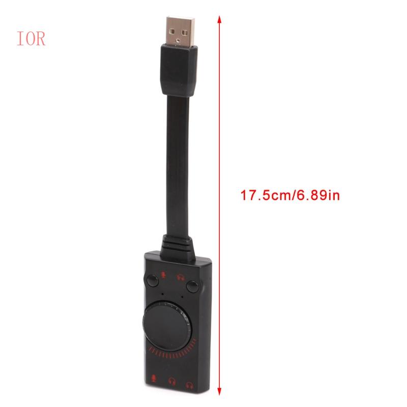 Thẻ Âm Thanh USB Ngoài 3 5mm Kèm Mic Cho PC Laptop Windows OS L
