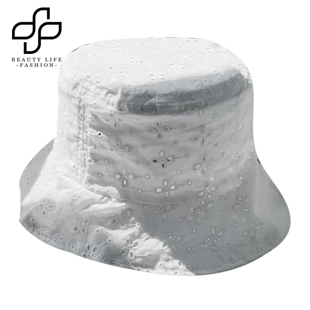 Nón Tai Bèo Phối Ren Thoáng Khí Họa Tiết Hoa Xinh Xắn Cho Bé Gái