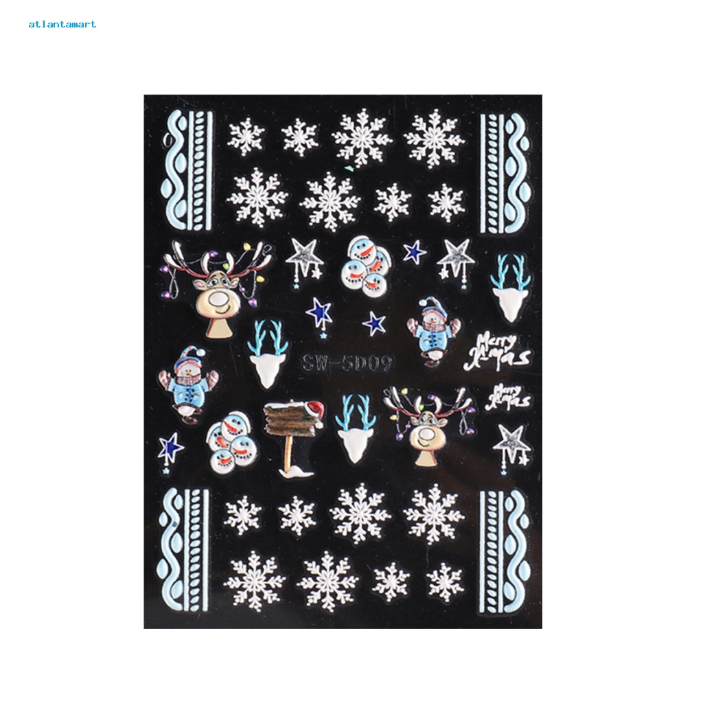 Túi Đựng Đồ Dùng Cao Cấp Tiện Dụng| Miếng Dán Móng Tay Tự Dính Chống Nước Không Phai Dễ Sử Dụng Chủ Đề Giáng Sinh