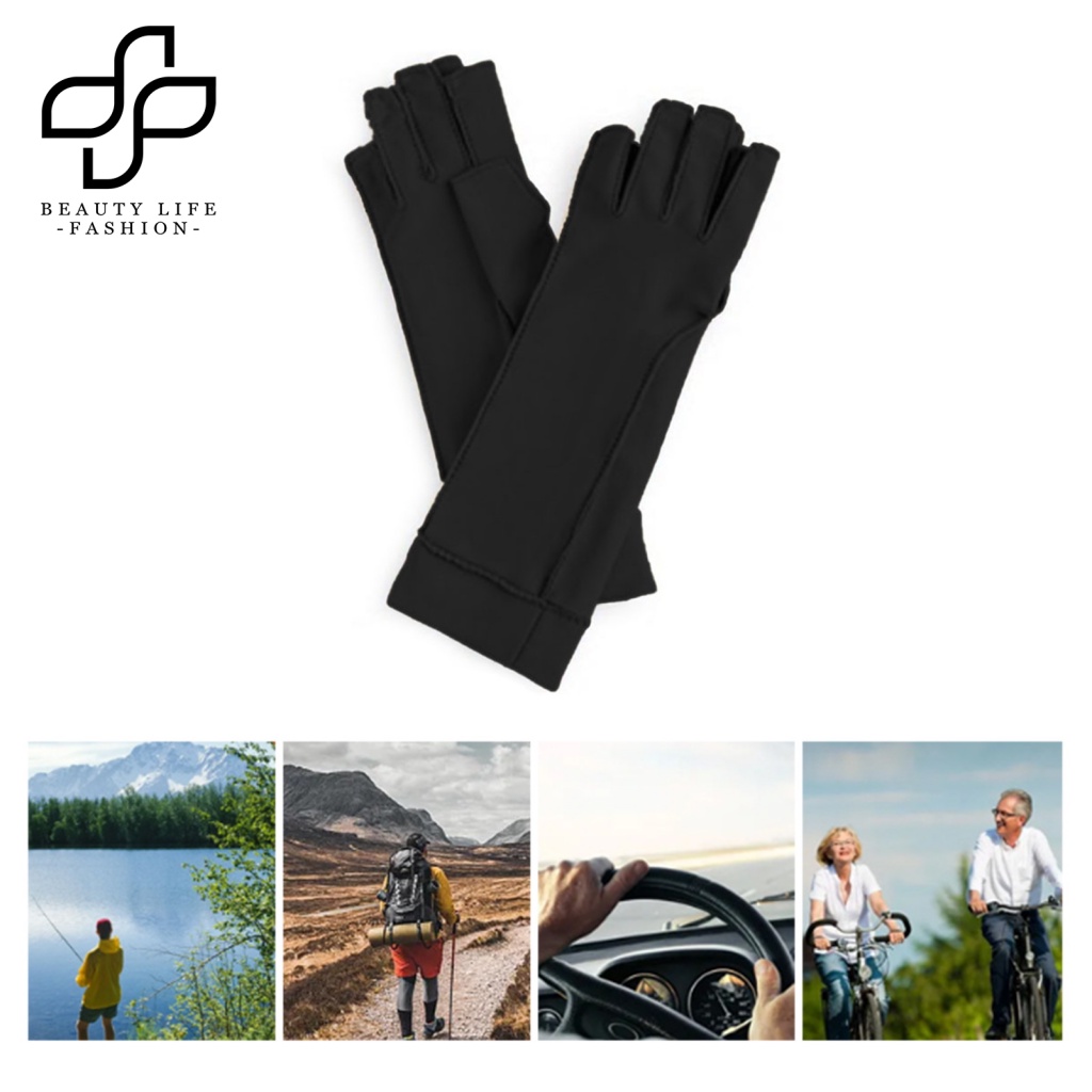 1 Đôi Găng Tay Hở Ngón Giữ Thăng Bằng Chống Trượt Giảm Đau Khớp