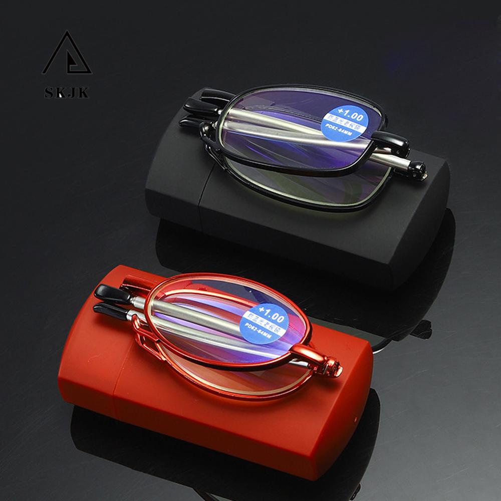 Mắt Kính Đọc Sách MINI Bằng Kim Loại Kèm Hộp Đựng Chính Hãng Dành Cho Ông Già