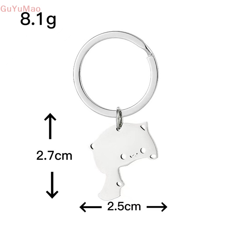 Móc Khóa Inox Hình Mèo Hoạt Hình Dễ Thương Trang Trí Túi Xách PRTA