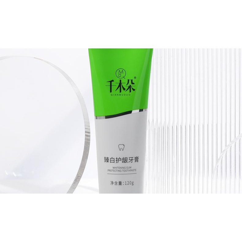 Qianmuduo toothpaste flagship store genuine Zhen Bai gingiva brightening White halitosis for men and women 120g official website TL