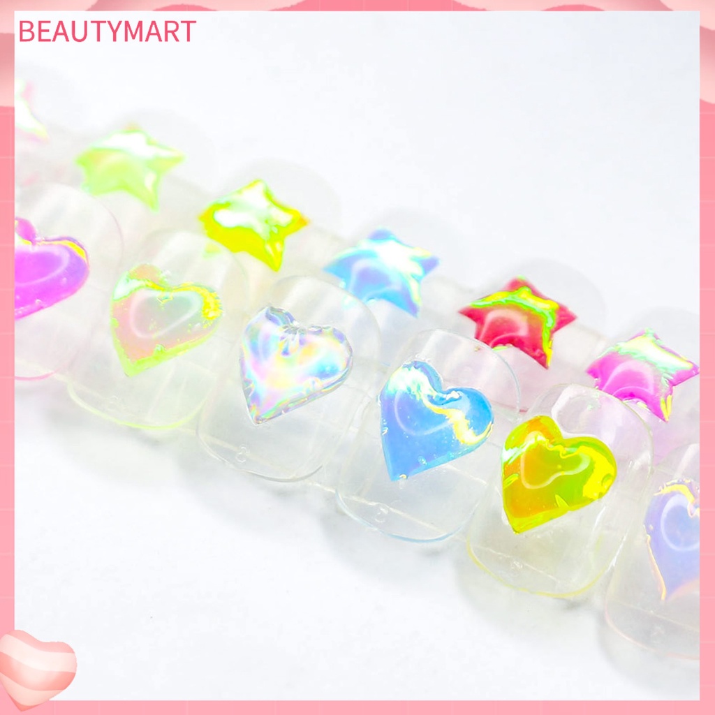 Bộ 16 Miếng Dán Móng Tay Hiệu Ứng Cực Quang Nhiều Màu Sắc Cho Nữ