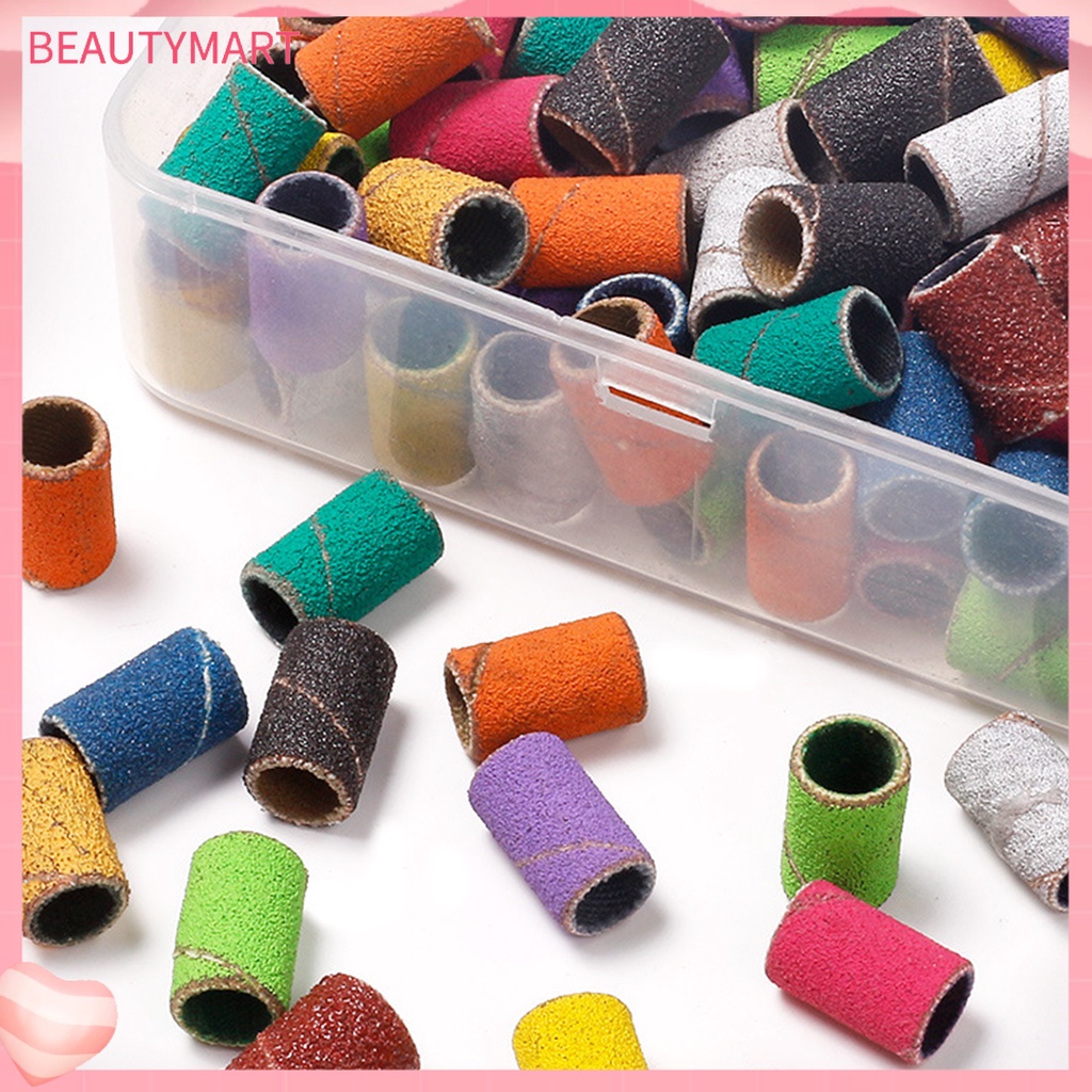 Bộ 50 / 100 Vòng Nhám Nhiều Màu Sắc Dùng Đánh Bóng Móng Tay