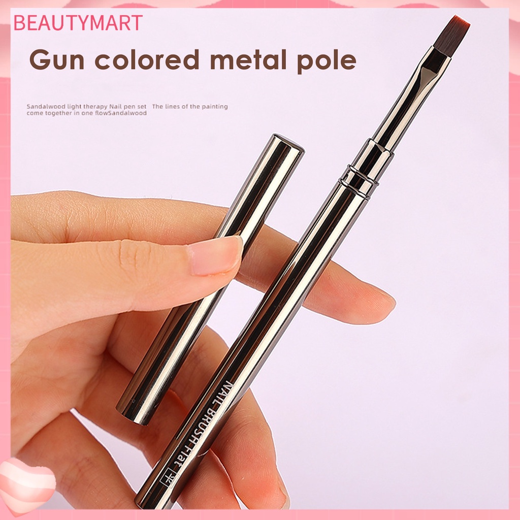 Cọ Vẽ Móng Nghệ Thuật Kèm Nón Đầu Cọ Linh Hoạt Không Nhuộm Màu Chuyên Dụng Cho Salon