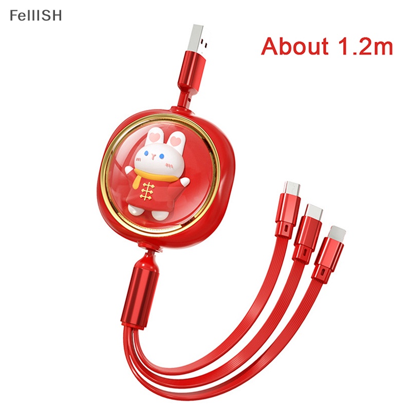 Dây Cáp Dữ Liệu Hình Sanrio Hellokitty Kuromi My Melody One-To-Three 439br