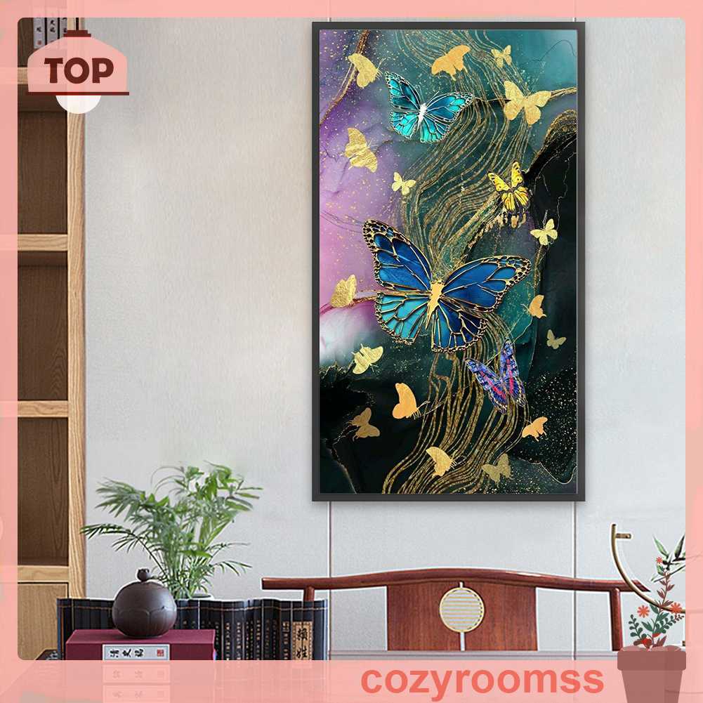 Tranh Đính Đá Kim Cương Toàn Bộ 5D DIY Hình Vẽ Bướm