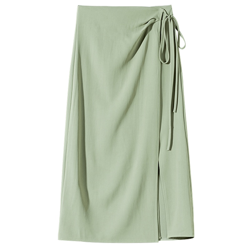 Chân Váy Chữ a Lưng Cao Xẻ Tà Một Mảnh Thời Trang Mùa Hè