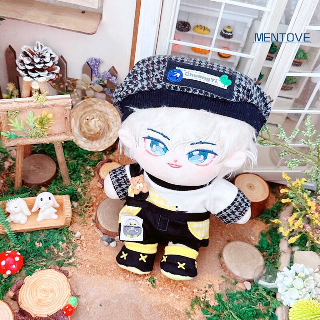 1 Set Áo Thun Và Quần Yếm 20cm Dễ Thương Cho Búp Bê