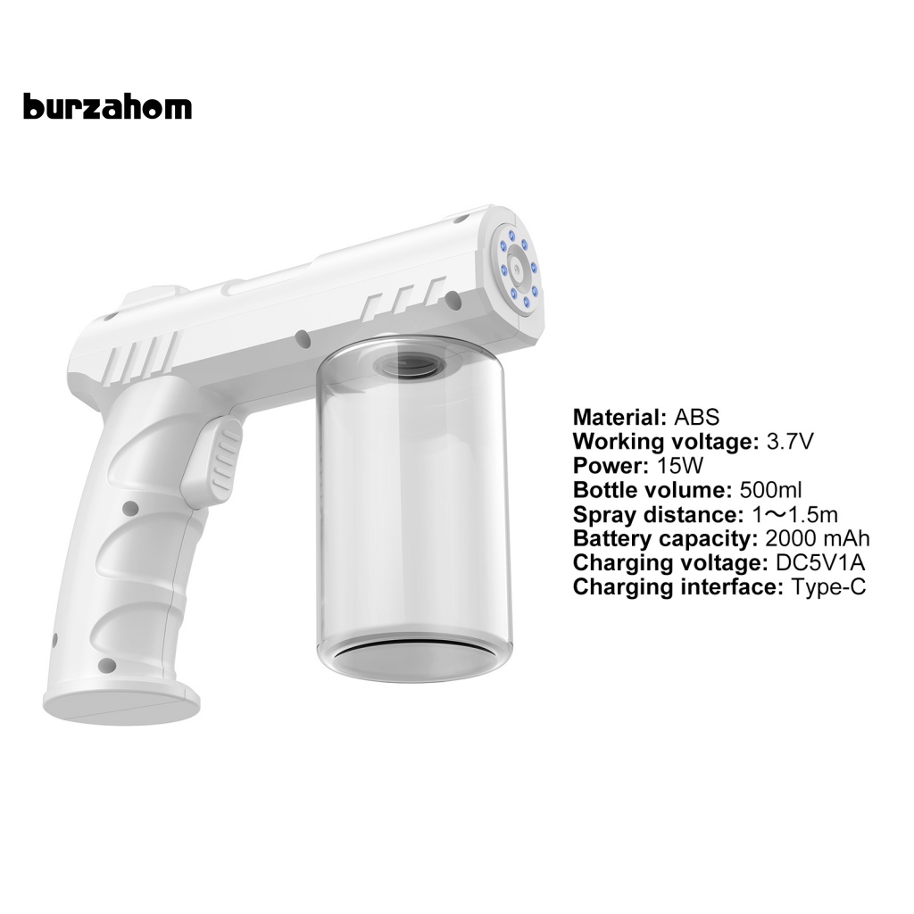 Bình Xịt Khử Trùng Bur K7 Ánh Sáng Xanh Có Thể Sạc Lại Loại C Cho Nhà Bếp