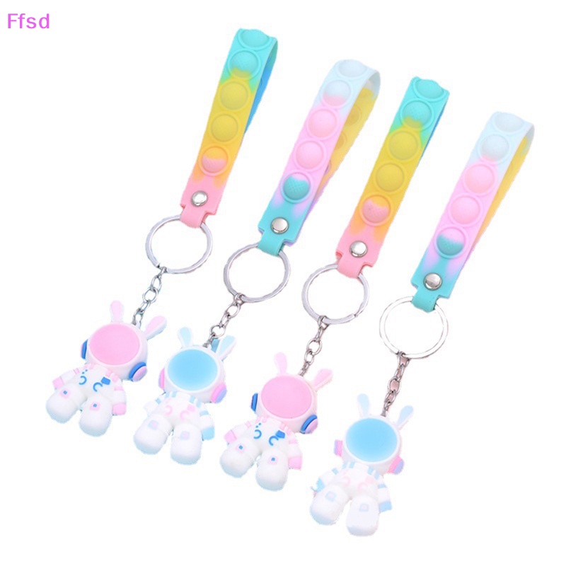 {Ffsd} Móc Chìa Khóa / Ba Lô / Móc Khóa Hình Thỏ Phi Hành Gia Hoạt Hình Quà Tặng Trang Sức * Bán Chạy